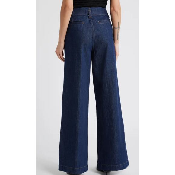 Frame Darted Wide Leg Jeans in Rinse 27 - Picture 4 of 5